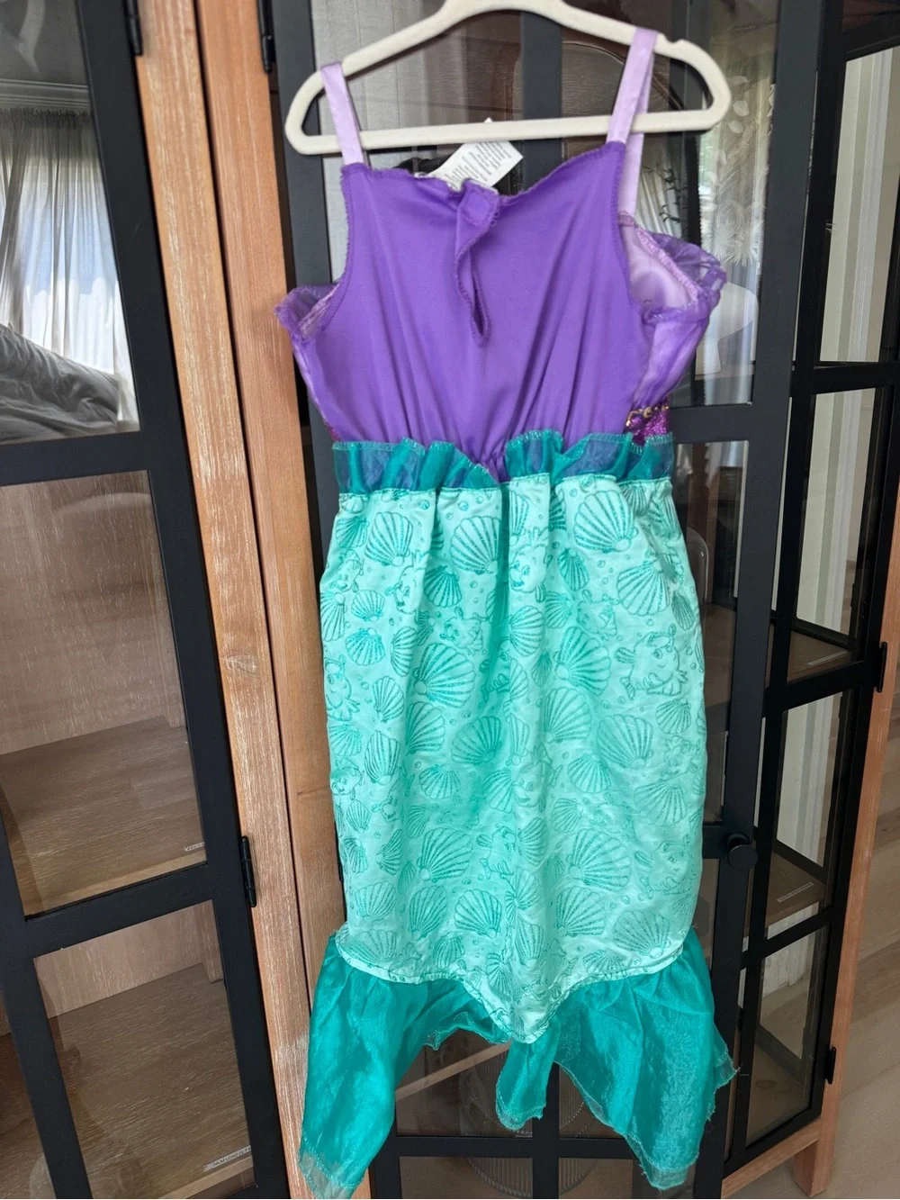 Disney Ariel dress costume the little mermaid long gown sequined glitter